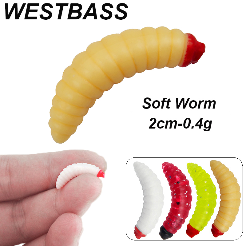 Fishing Lure Soft Plastic - WESTBASS 20/50 قطعة لينة يرقة سويم