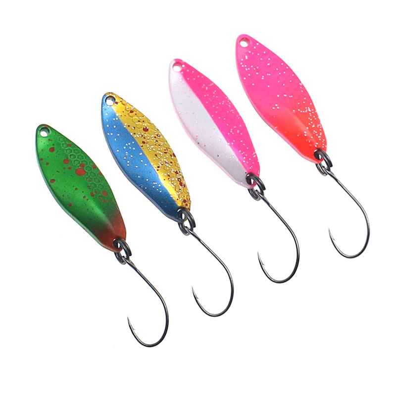 طعم صيد سمك التروت المعدني على - مراجعة Fishing Lure Spoon وسعره