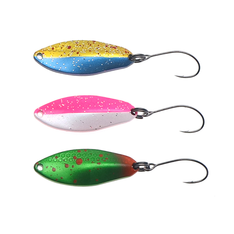 طعم صيد سمك التروت المعدني على - مراجعة Fishing Lure Spoon وسعره