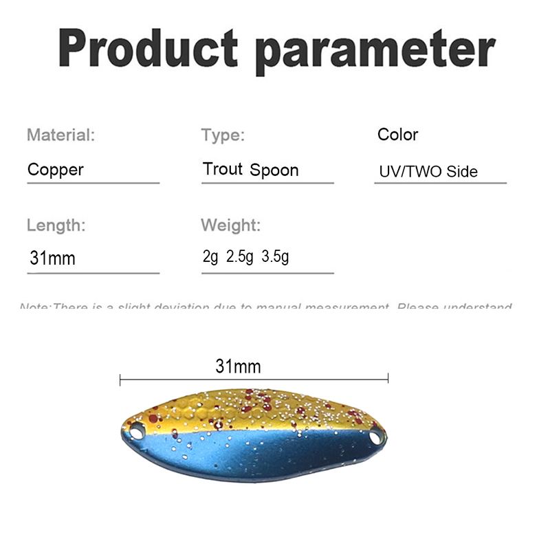 طعم صيد سمك التروت المعدني على - مراجعة Fishing Lure Spoon وسعره
